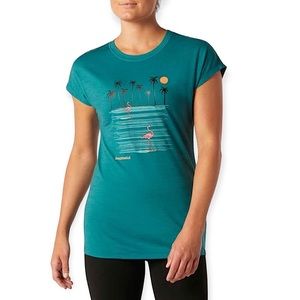 Smartwool Merino Sport 150 Surfing Flamingos Short Sleeve Shirt